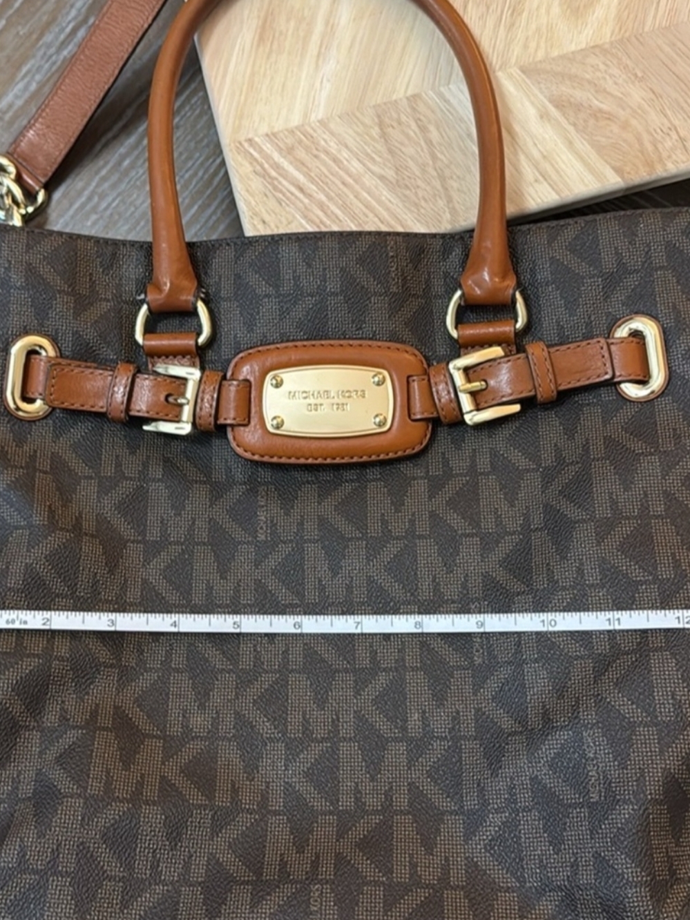 Michael Kors Brown Signature Tote Bag - Picture 10 of 13